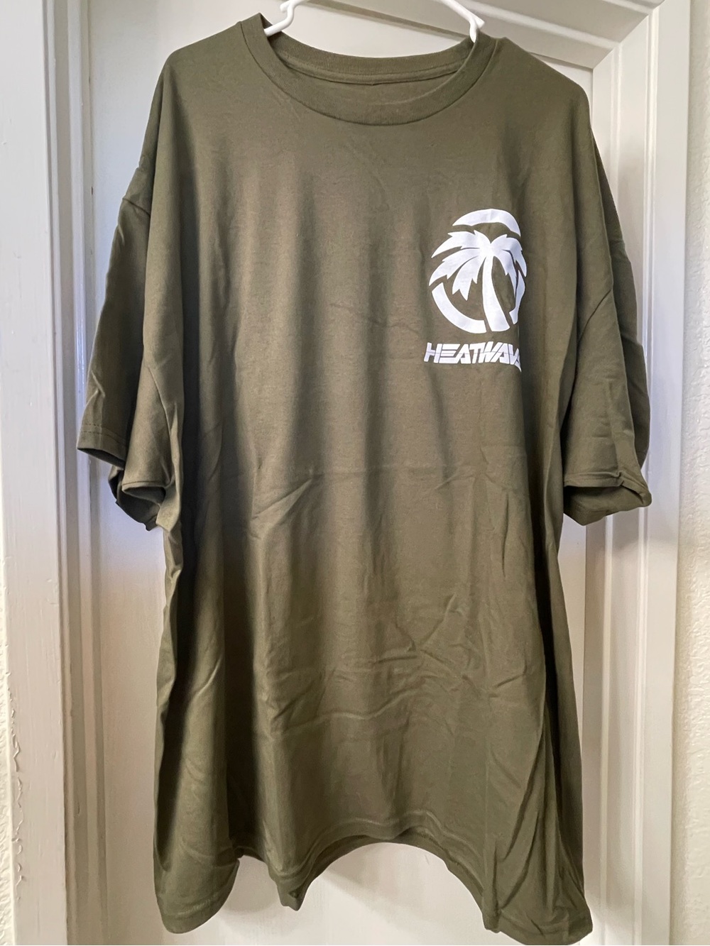 Men's Heatwave Olive Green Palm Logo T-Shirt 3X